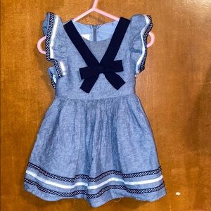 Bonnie Baby Denim Sailor Dress 18m